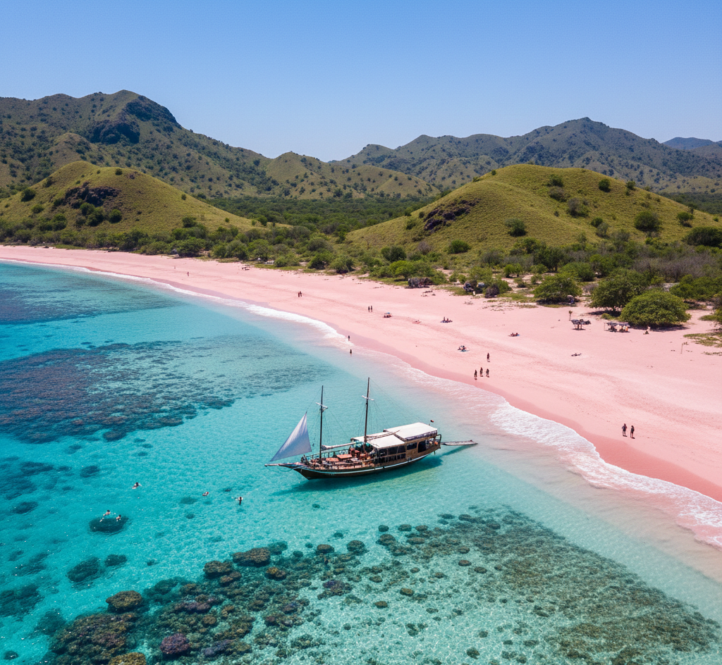 Pink Beach-Popular Destinations in Labuan Bajo